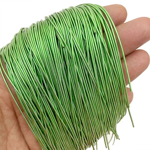 Smooth Dabka 1MM Aari Work Material Wire For Hand Embroidery Green Color