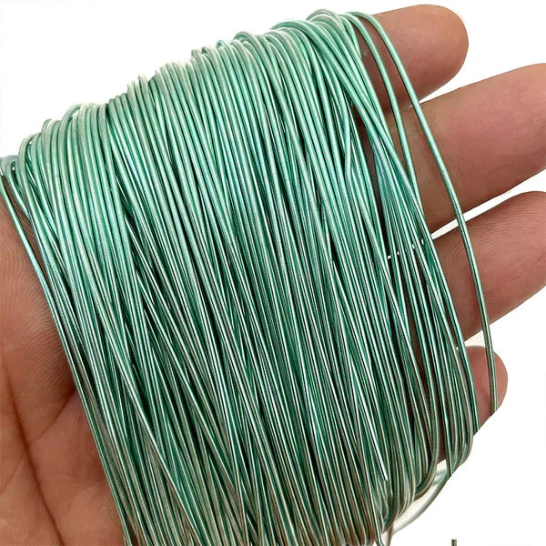 Smooth Dabka 1MM Aari Work Material Wire For Hand Embroidery Tiffany Blue Color
