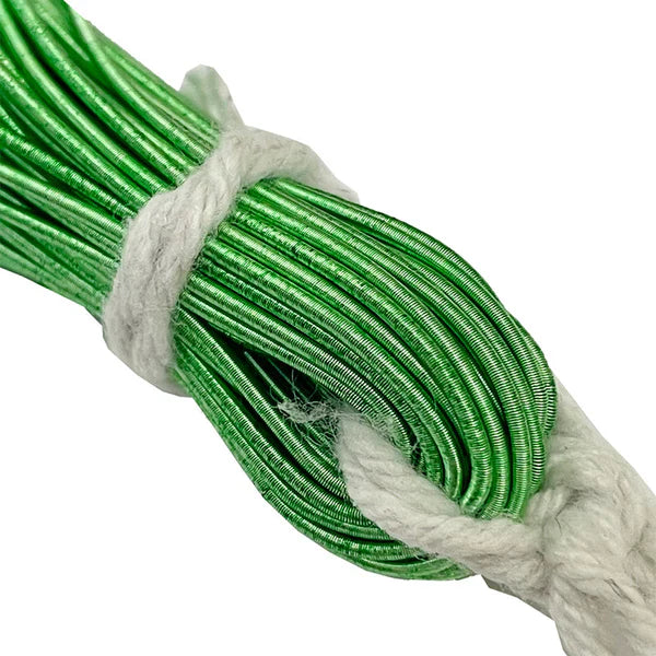 Smooth Kora Dabka 1MM Aari Work Material Wire For Hand Embroidery Matt Dyed Green Color