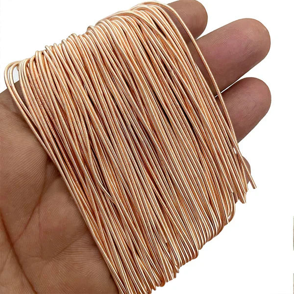 Smooth Kora Dabka 1MM Aari Work Material Wire For Hand Embroidery Matt Dyed Salmon Peach Color