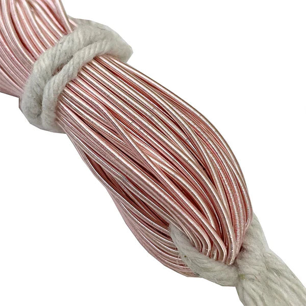 Smooth Kora Dabka 1MM Aari Work Material Wire For Hand Embroidery Matt Dyed Blush Pink Color