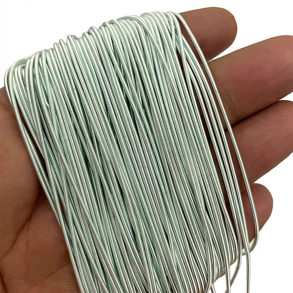Smooth Kora Dabka 1MM Aari Work Material Wire For Hand Embroidery Matt Light Blue Color