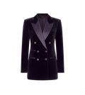 DOUBLE BREASTED PEAK LAPEL VELVET TUXEDO JACKET