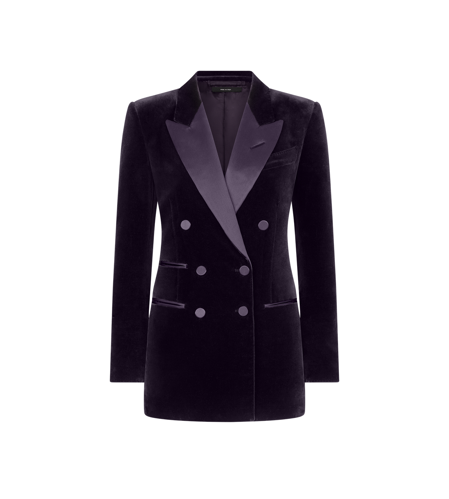 DOUBLE BREASTED PEAK LAPEL VELVET TUXEDO JACKET