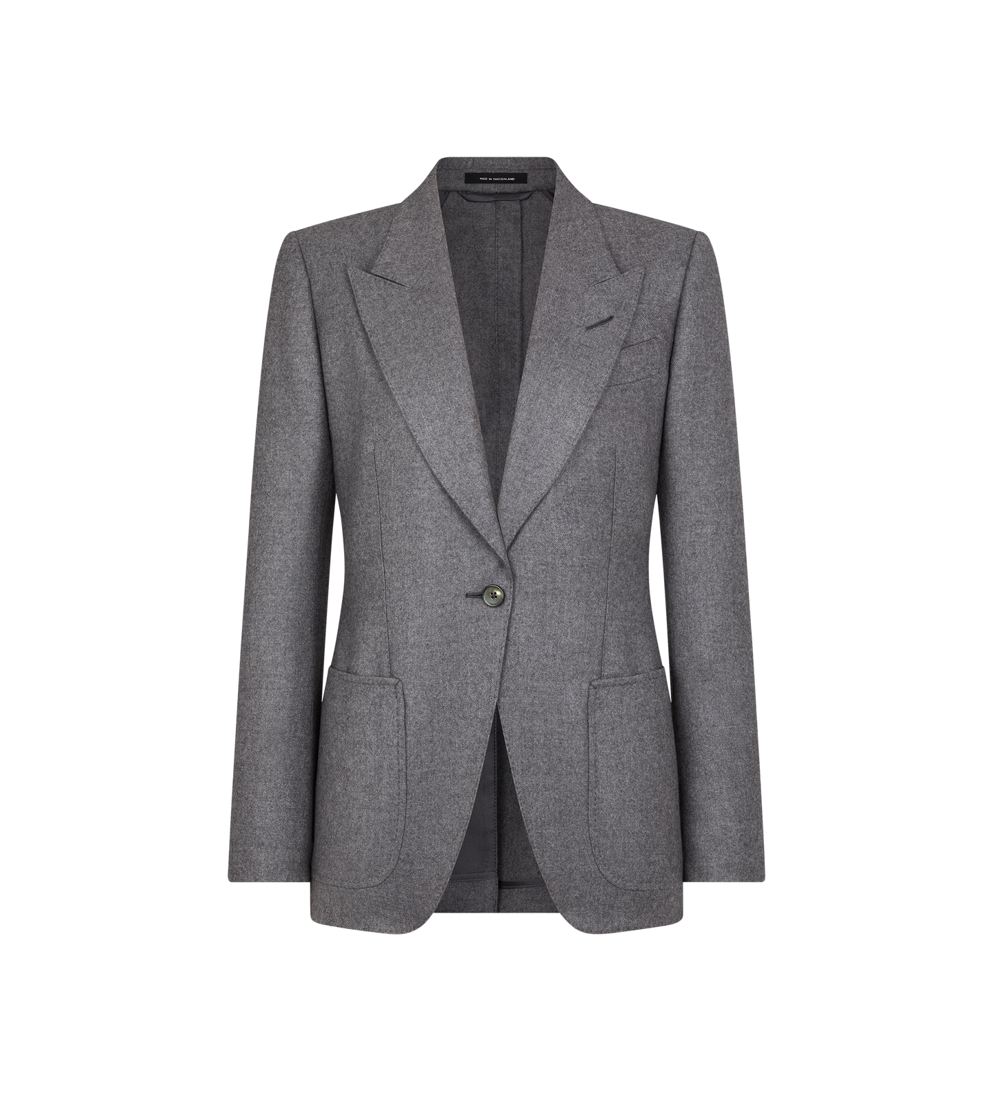 SINGLE BREASTED PEAK LAPEL CASHMERE JACKET