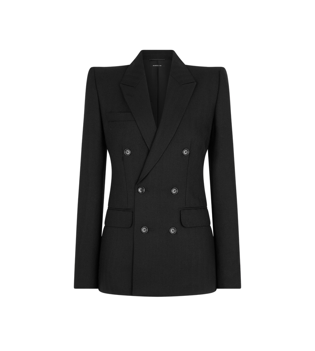 SHARP HERRINGBONE DOUBLE BREASTED JACKET