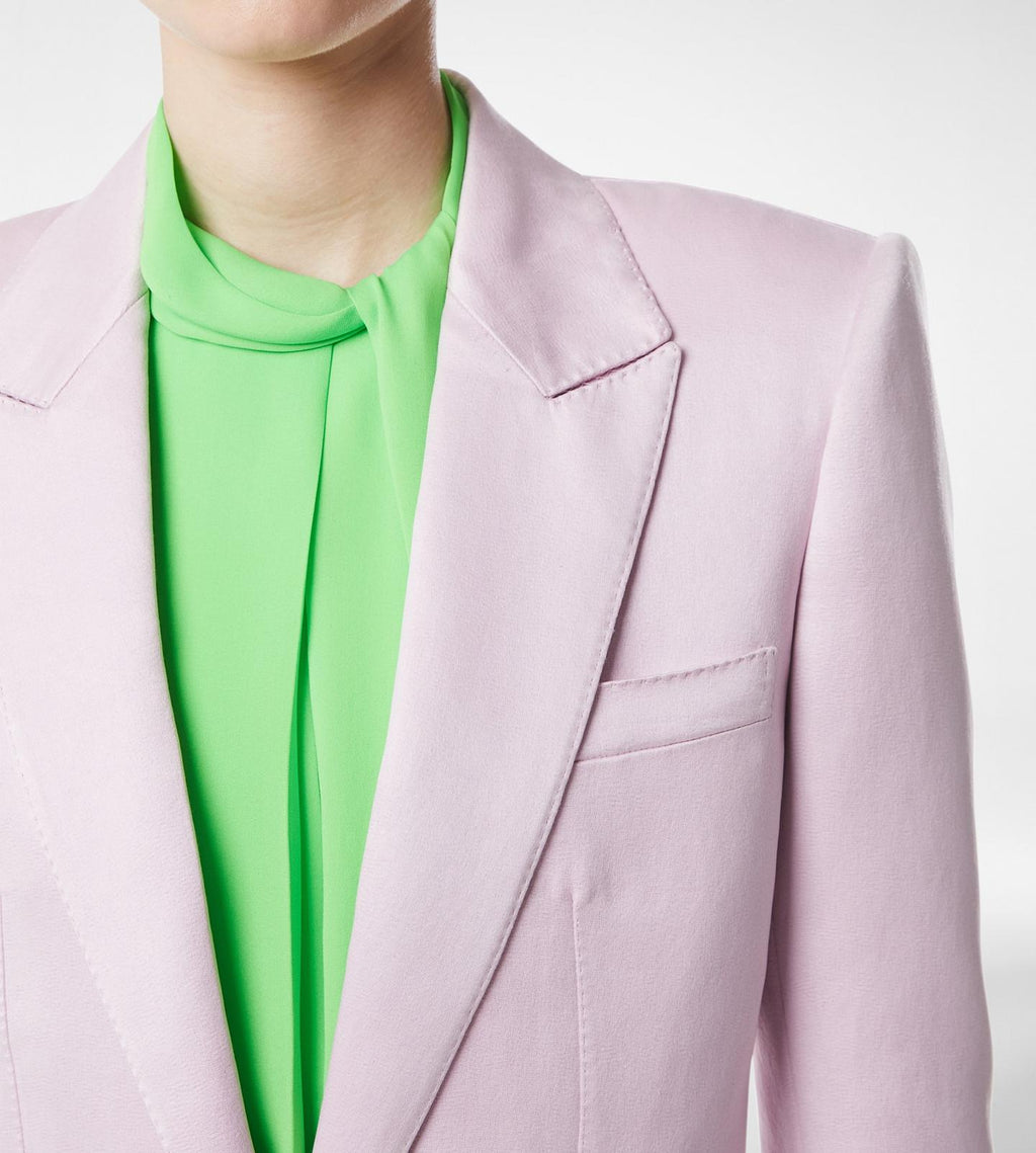 WASHED COTTON SILK BLEND DUCHESSE SINGLE BREASTED JACKET