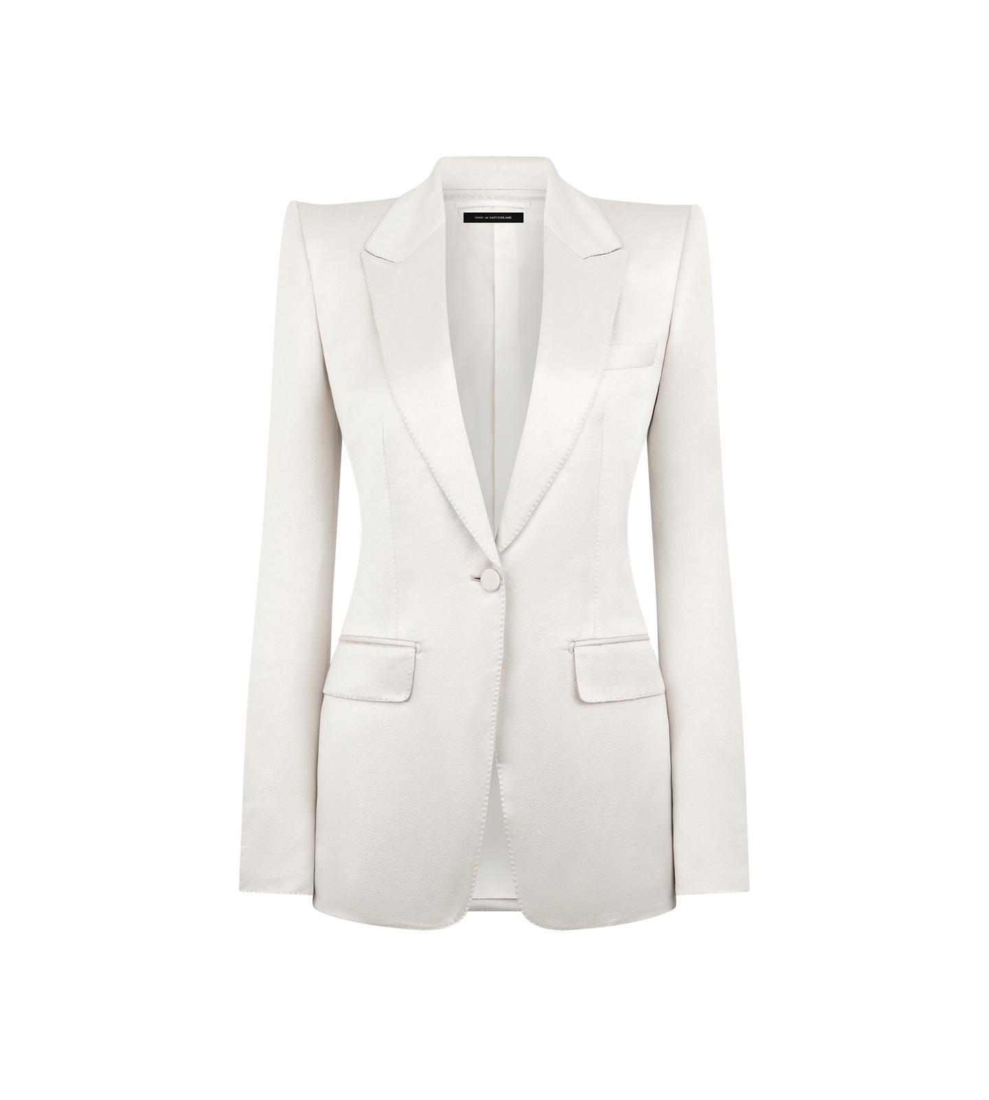 WASHED COTTON SILK BLEND DUCHESSE SINGLE BREASTED JACKET