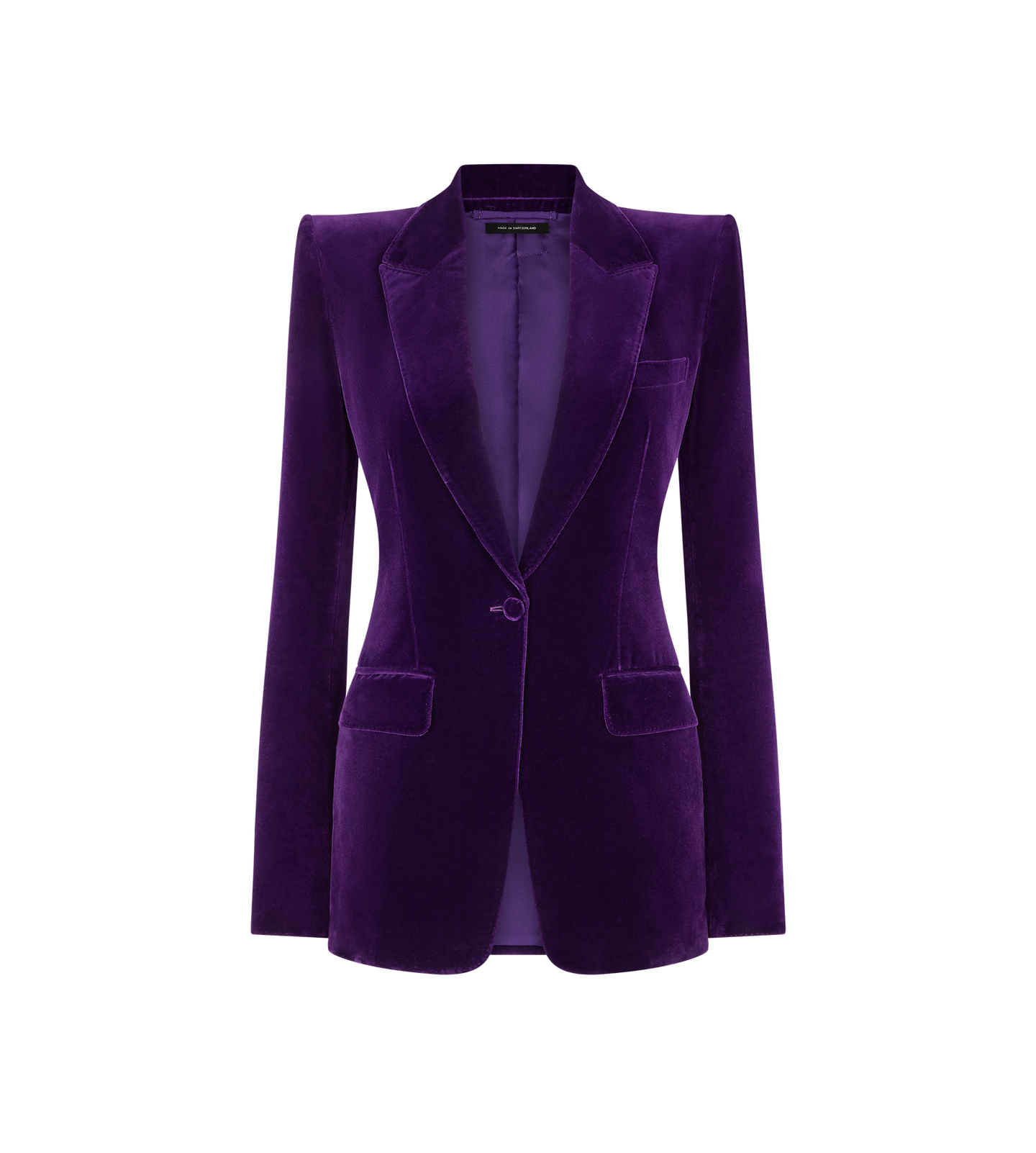 COTTON VELVET SINGLE BREASTED JACKET