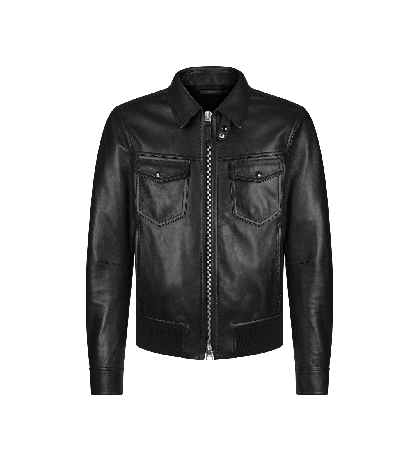 NAPPA GRAIN LEATHER COLLAR BLOUSON