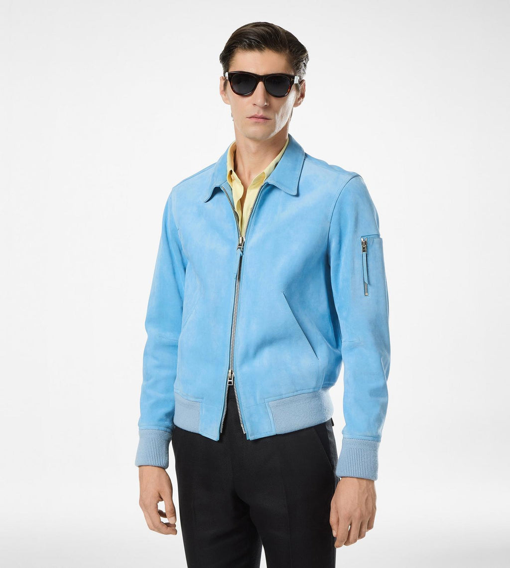 CASHMERE SUEDE COLLAR BLOUSON
