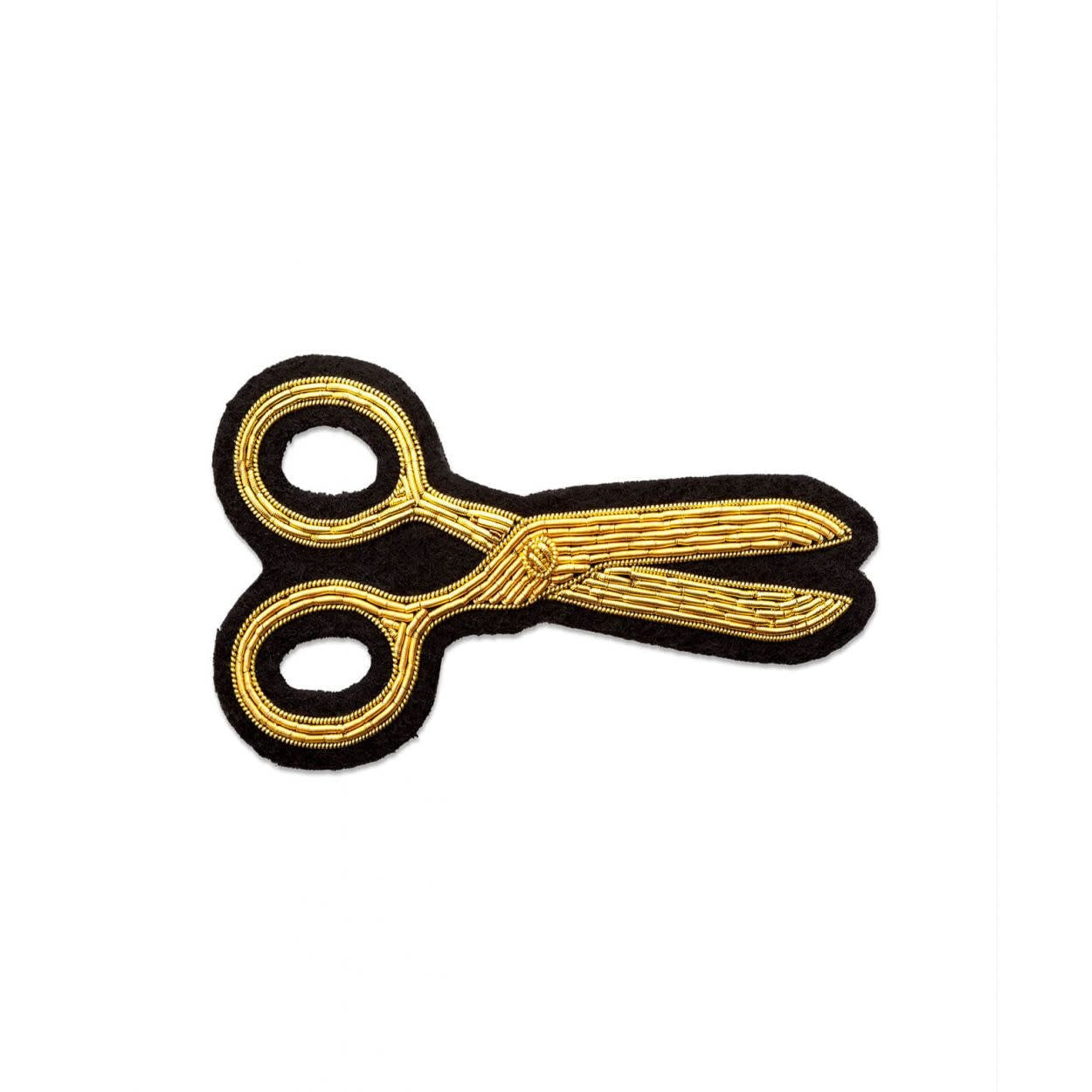 Brooch - Large golden scissors