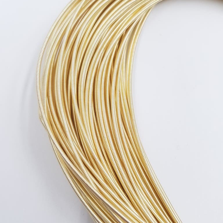 Stiff French Wire 1-1.25 mm diameter Light Gold Color KS8031