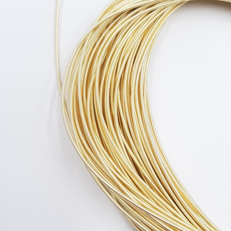 Stiff French Wire 1-1.25 mm diameter Light Gold Color KS8031