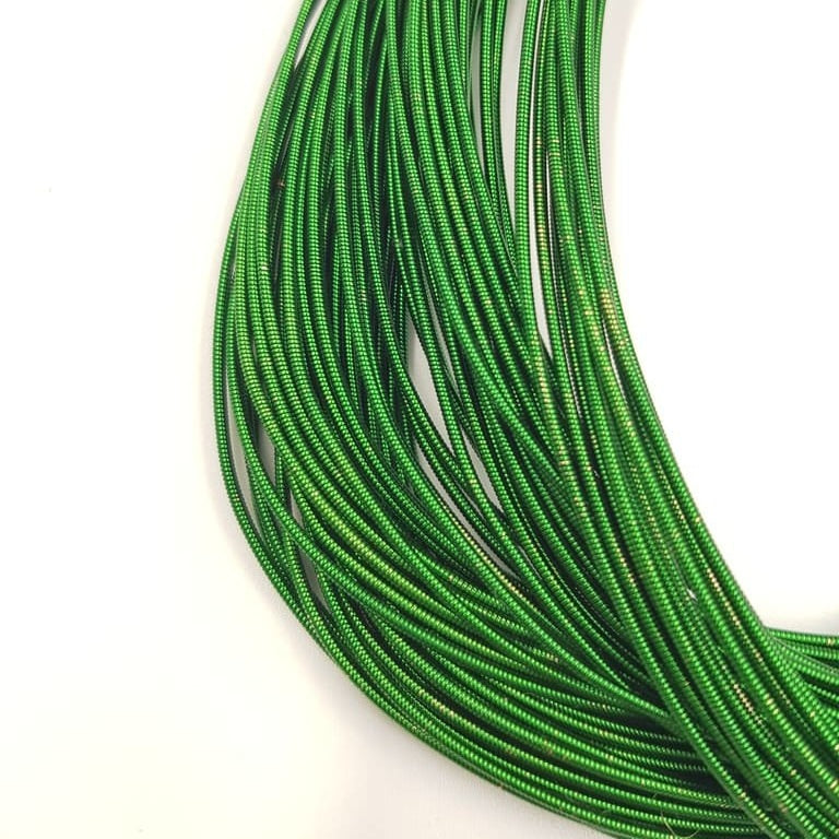 Stiff French Wire, 1-1,25mm diameter, Dark Green Color, KS7720