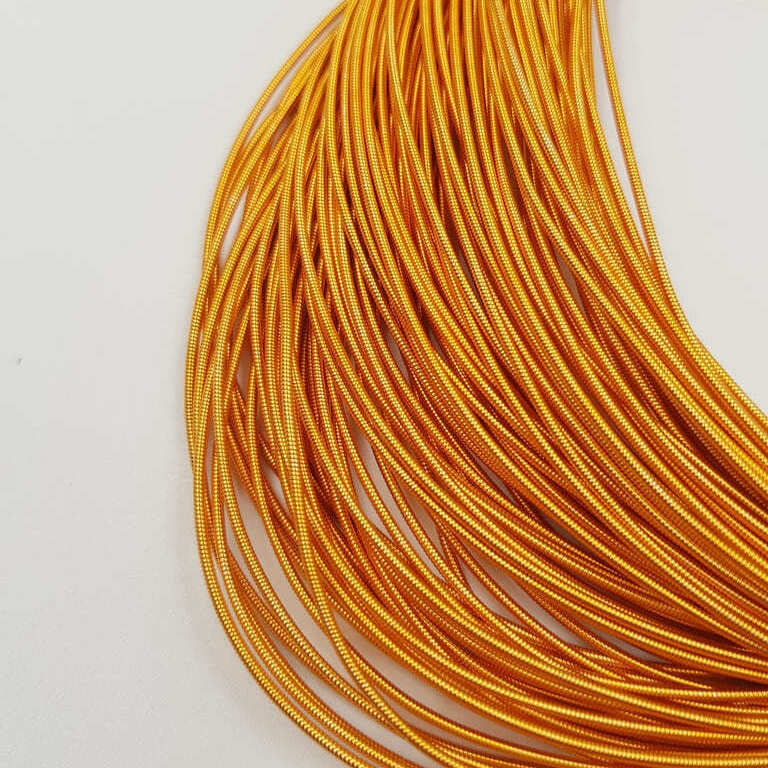 Stiff French Wire, 1-1.25mm diameter, Orange Color, KS7318
